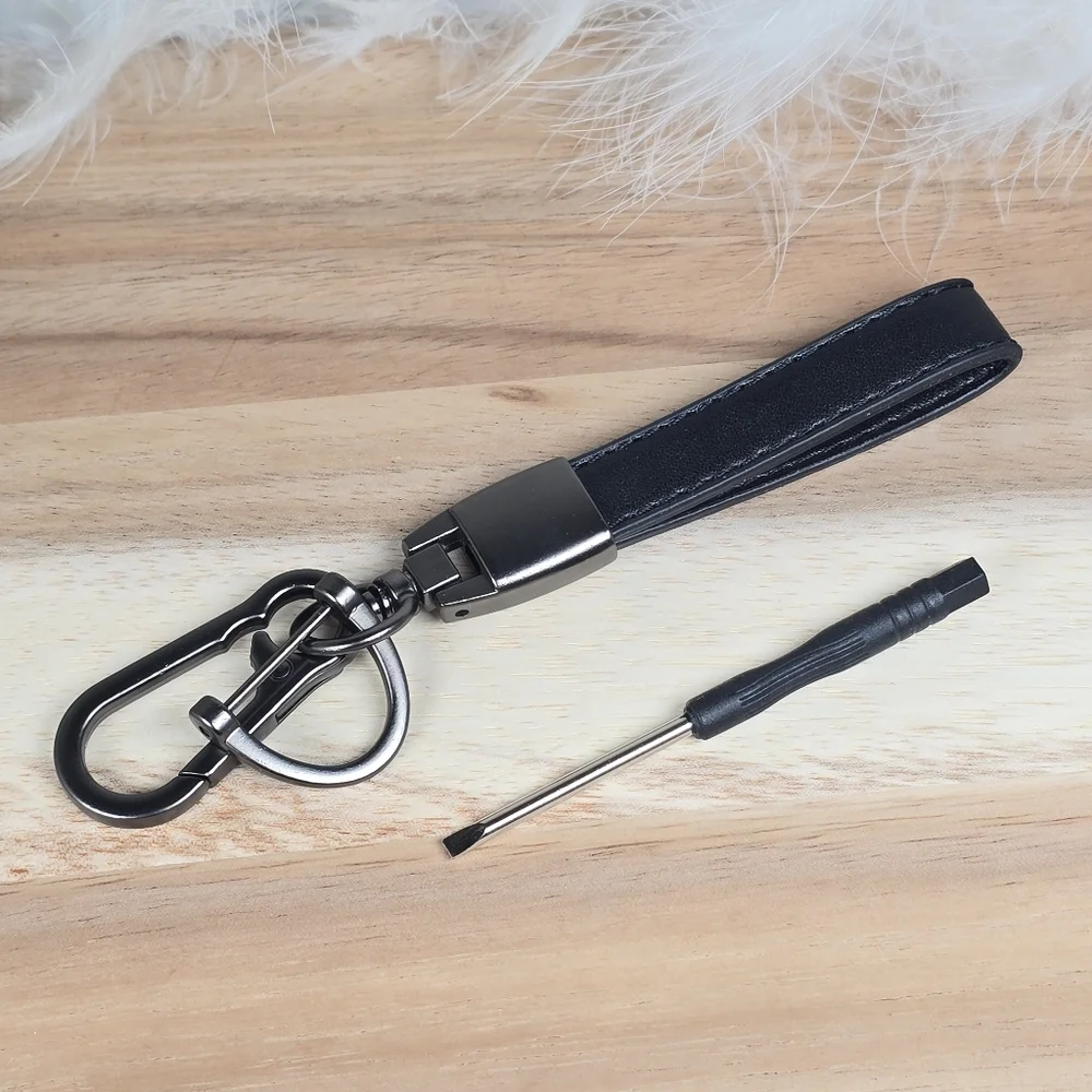 Black Leather Keychain with Screwdriver for Z71 Chevy Silverado or Colorado New